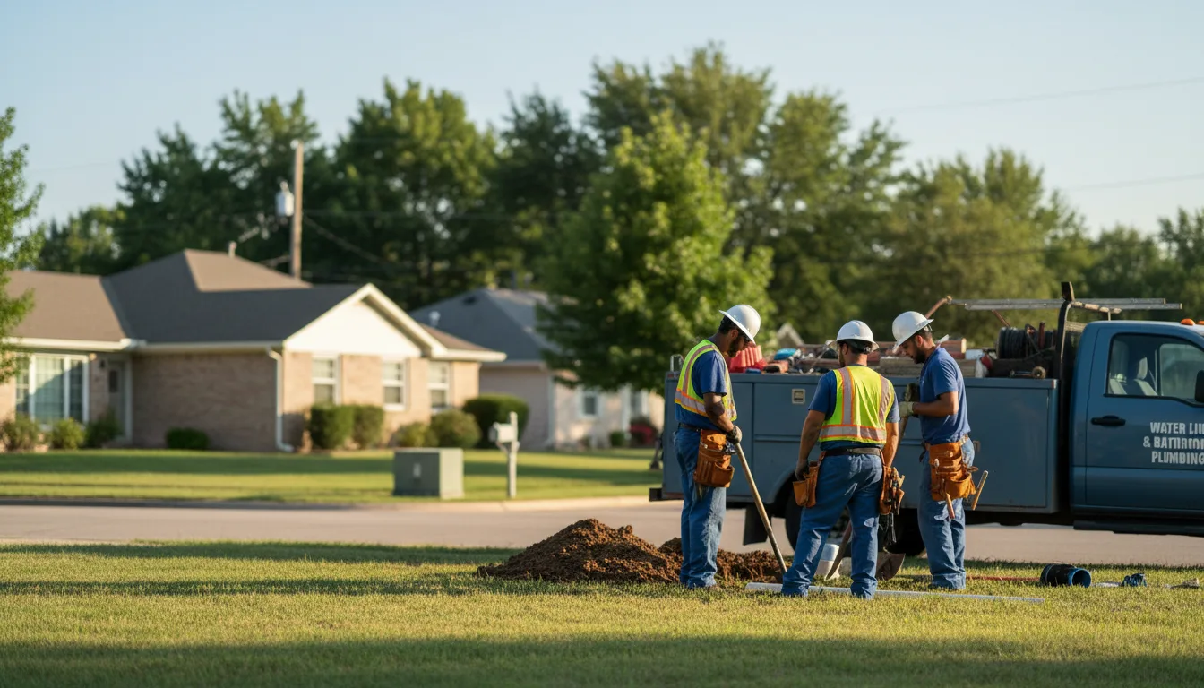 Residential water line and bathroom plumbing service in Shannon, MS